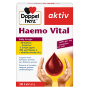 Illustration of the product packaging Doppelherz aktiv Haemo Vital front view