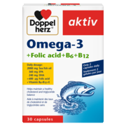 Illustration of the product packaging Doppelherz aktiv Omega-3 front view