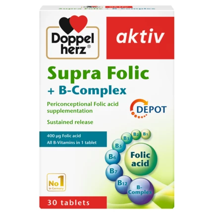 Doppelherz aktiv Supra Folic + B-Complex Vue de face